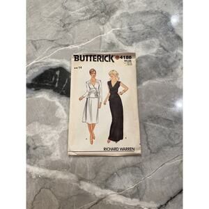 Butterick Vintage Cut Misses Dress and Belt Size 14 Pattern No 4186